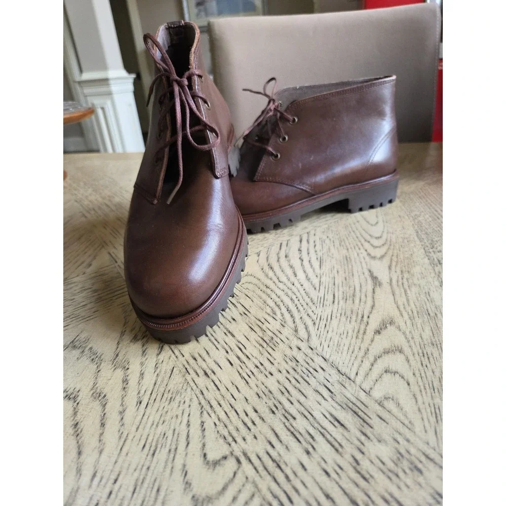 Vintage Polo Ralph Lauren Boots Sportsman Made In USA Size 8D 101358 New Brown - Picture 14 of 14